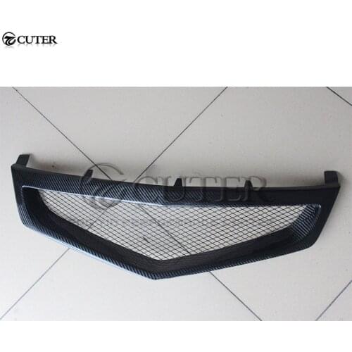 Carbon Fiber Racing grills Without logo Front bumper Grille For Honda Accord 9th 13-17