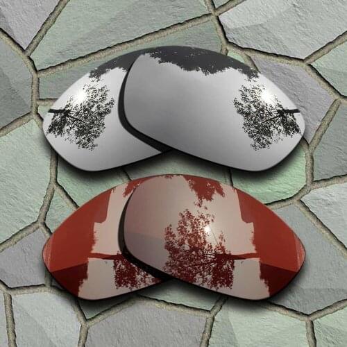 Chrome&Bronze Brown Sunglasses Polarized Replacement Lenses for Oakley Straight Jacket 2007