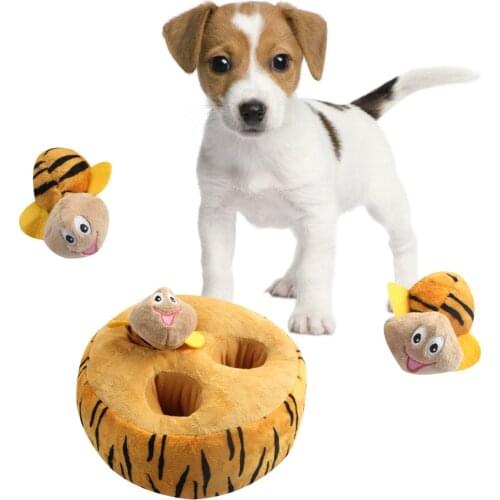Dog IQ Toys Kit Creative Vocal Vee Plush Puppy Toy Dogs Bite Resistant Teething Training Interactive Doll Kit For Pets Play Fun