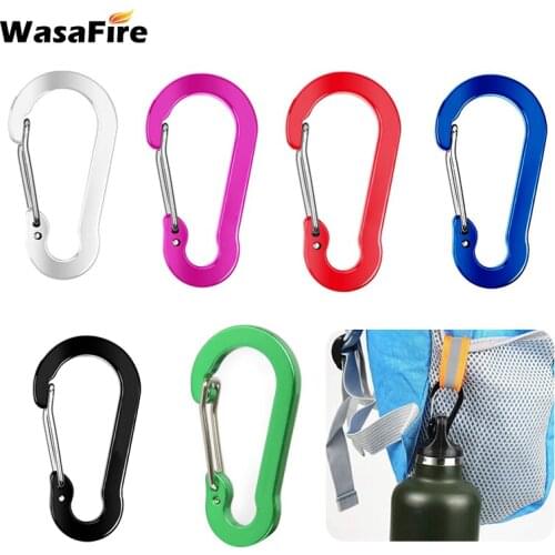 10pcs/lot Professional Carabiners Aluminium Alloy Quickdraws Mountaineering Buckle Outdoor Protective Hammocks Camping Buckle