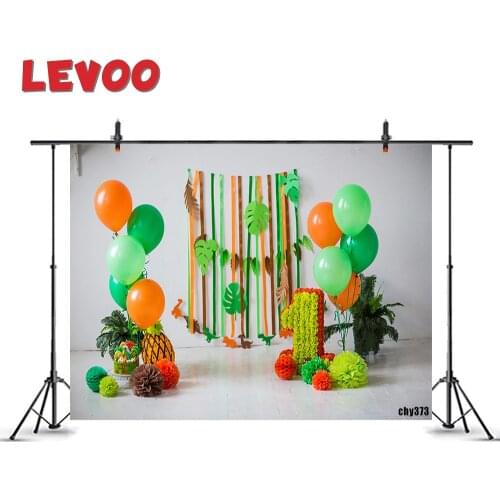 LEVOO Photography Backdrop Tropical Summer Birthday Decor Pineapple Balloons Background Photo Backdrop Photo Booth Photophone