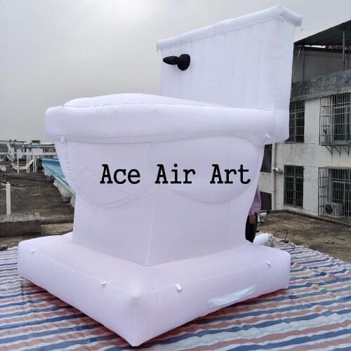 Hot promotional Giant Advertising Inflatable new Model Toilet With Blower For World Toilet Day