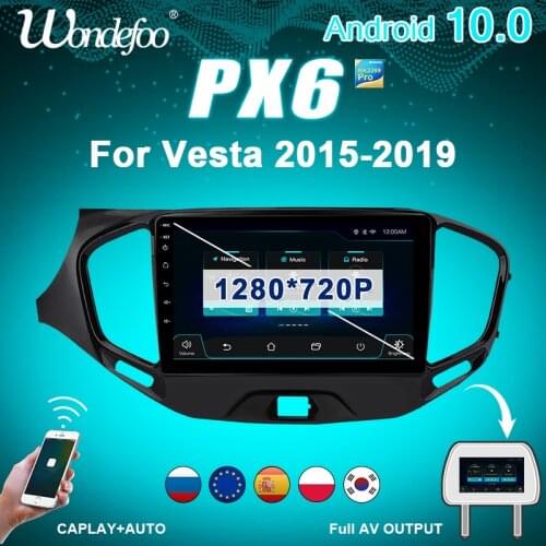 2 din Android 10 car radio PX6 for LADA Vesta Cross sport 2015-2019 auto audio multimedia Navigation 2din car stereo GPS screen