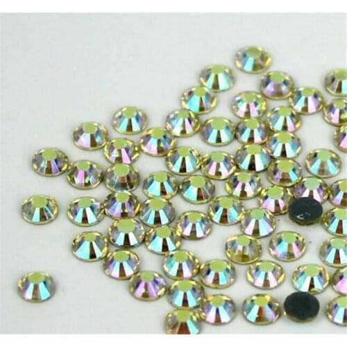 MHS.SUN Bling Topaz AB Color DMC Crystal Rhinestones DIY Loose Glue HotFix Crystal Stones Garment Decoration Hand Art Craft
