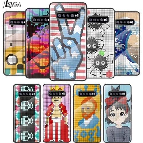 Fashion Mosaic Art For Samsung Galaxy S21 Ultra Plus 5G M51 M31 M21 Tempered Glass Cover Shell Luxury Phone Case