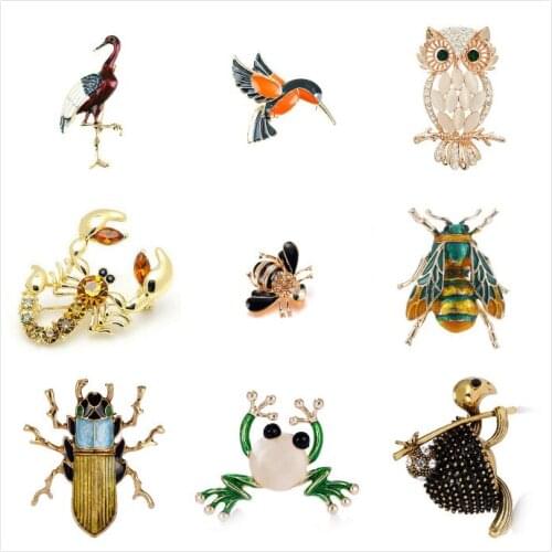 Fashion Cute Bee Black Yellow Enamel Insect Brooches For Women Kids Animal Brooch Jewelry Hijab Pins Party Gifts Accessories