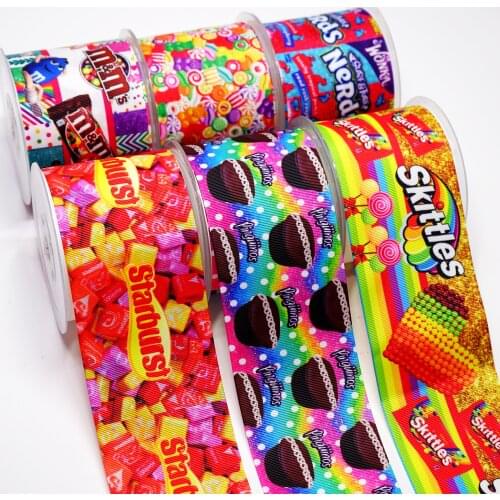 Cartoon Grosgrain/Satin Ribbon Foods Printed Ribbon For Crafts Decoration Bow 10Yards 22839
