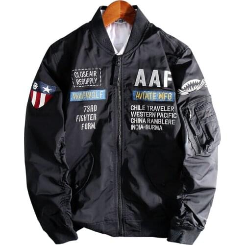 2020 Spring Autumn New MA1 Pilot Jacket Men Classic Flying TIGERS Embroidered Military Bomber flight Coat