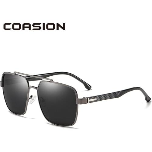 COASION 2020 Brand Design Polarized Sunglasses Men Square Frame Sun Glasses for Driving Male gafas de sol hombre UV400 CA1478