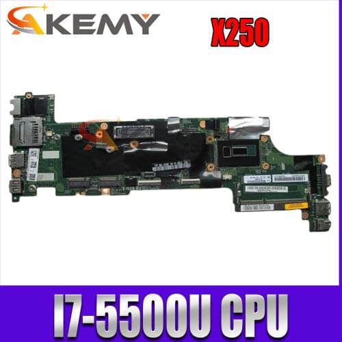 NM-A091 For Lenovo Thinkpad X250 Notebook Motherboard NM-A091 with CPU i7 5600U SR23V DDR3 100% Fully Tested