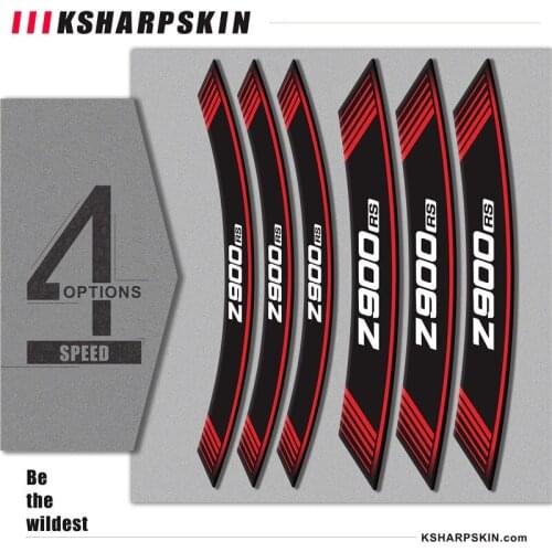 Creative 8X motorcycle tire stickers personalized reflective decorative decals fashion wheel foil for kawasaki Z900RS