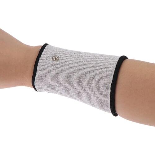A Pair Of Conductive Wrist Electrode Massage Wrist Band Wrist Protector Protects Black Edge Electric Therapy Wrist Protector