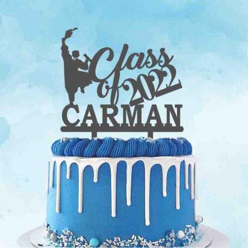 Personalized Graduation Party Cake Topper Custom Name Years Class of 2021Topper For Boys Graduation Party Cake Decoration Topper