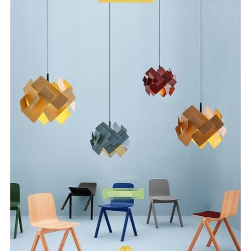 Postmodern Designer Pendant Lights Creative Wooden Arts Deco Hanglamp Living Room Dining Room Bedroom Lamp Kitchen Hanging Lamps