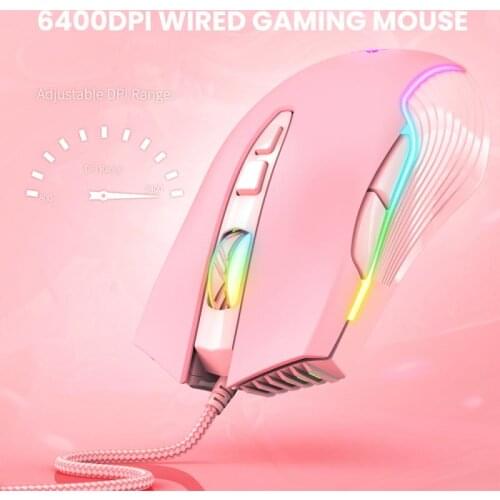 ONIKUMA 6400 DPI Wired/Wireless Gaming Mouse USB Mice 7 Buttons Design Breathing LED Colors Computer Mouse For Laptop PC Gamer
