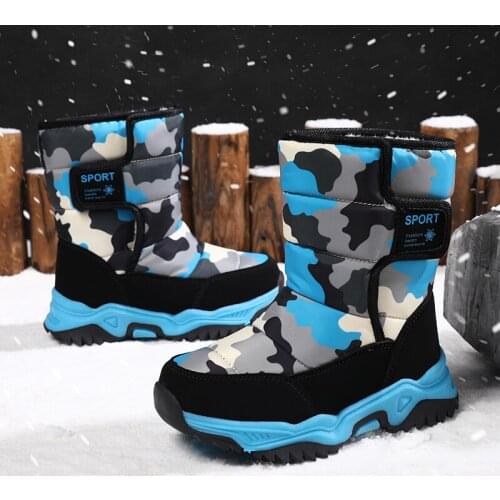 Toddler Boots Snow Comouflage Colors Child Boy Girls Casual Winter Waterproof Rain Boots Kids Winter Shoes Tenis Infantil Botas
