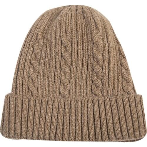 Unisex Hip Hop Skullies Beanies Hats Comfortable Long Knitted Hat Solid Color Stripe Twisted Autumn Winter Soft Warm Caps