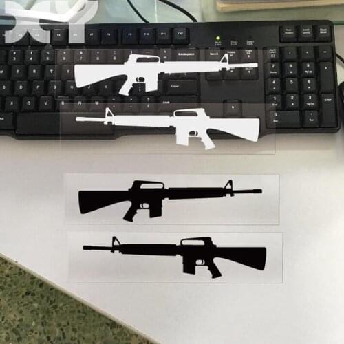 XY 2PCS Reflective Decorate Car Accessories Laptop skateboard Motorcycl Gun Stickers Vinyl 20cmx4.5cm