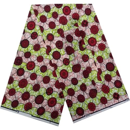 Veritable African Ankara Wax Printed Cotton Fabric 100%Breathable Real Soft Nigerian Sewing Material For Dress 6 Yards S-P 5-25