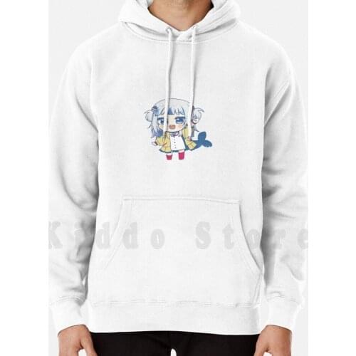 Gawr Gura Chibi Waving Hololive hoodies long sleeve Gawr Gura Gawr Gura Gawrgura Gawrt Hololive Holomyth