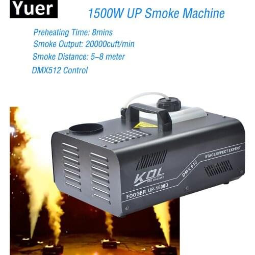1500W DMX512 And Wireless Control UP Smoke Machine Pyro Vertical Fogger For Disco DJ Wedding Party Bar Stage Equipment