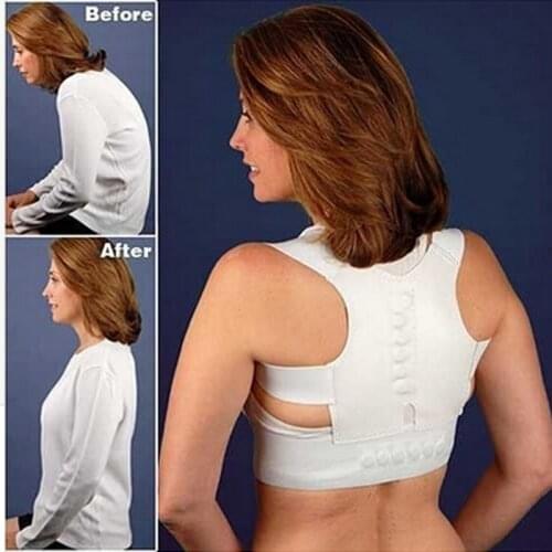 Women Back Brace Support Posture Corrector Corset Lumbar Support Belt Upper Back Posture Correction Magnetic Therapy Pain Relief