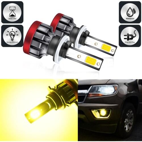 1pair Car Accessories Led Headlight Lamps Bulb 30W LED Car Headlights 3000K High Brightness Front Fog Light Foglight Lamp