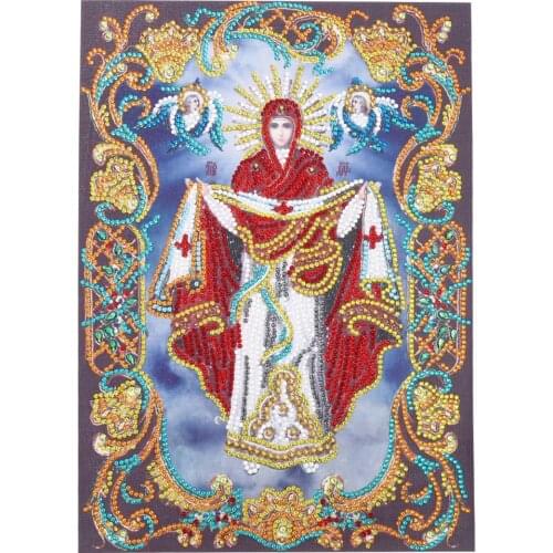 5D Character Religious Round Diamond Painting Mother Son Sticker Handmade Diamond Embroidery Mosaic Home Decor New 2021