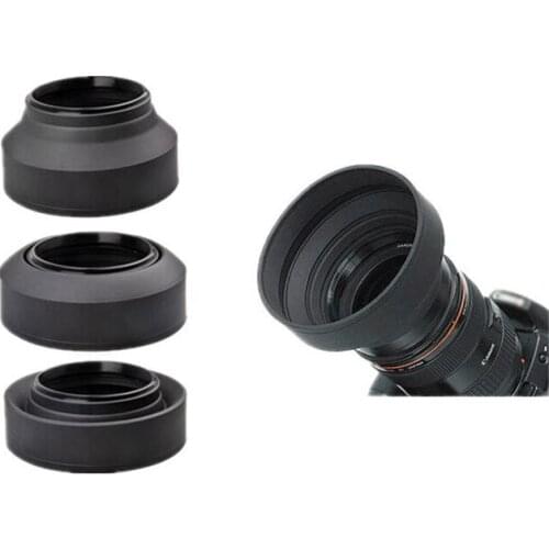 67 mm Camera Collapsible Rubber Lens Hood for Standard & Wide & Tele Focus