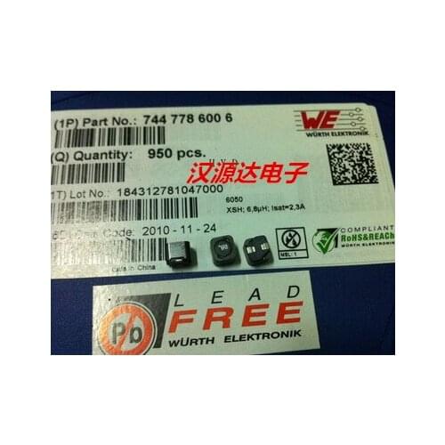 7447786006 6050 6R8 6.8UH 2.5A 6.2X5.9X5.1MM power inductors
