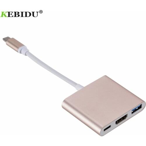 KEBIDU USBC 3.1 Converter USB C Type To USB 3.0/TypeC Female Charger Adapter 4K for Macbook Pixel Type-c Adapter
