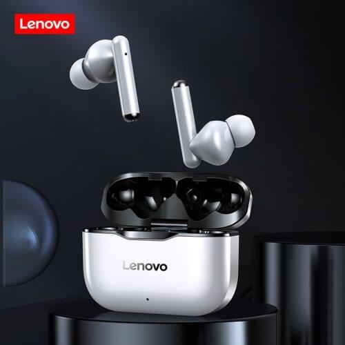 Original Lenovo LP1 Wireless Bluetooth Earphones Touch Control Sports Headphones HD Call Stereo Bass with Mic Sweatproof Earbud