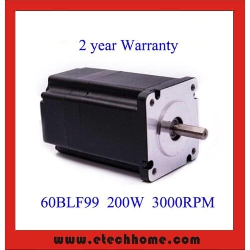 60 mm Brushless DC Motor 48V 200W 3000rpm