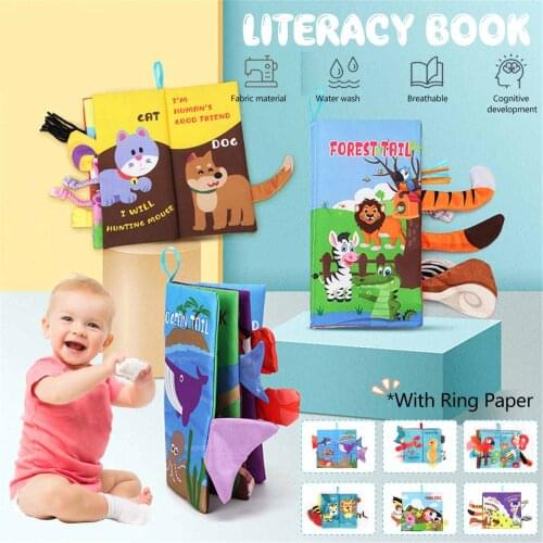 Baby Montessori Toys for 0 12 24 36 Months 3D Soft Cloth Books for Toddlers Opposites Quiet Book for Boy Girl Birthday Xmas Gift