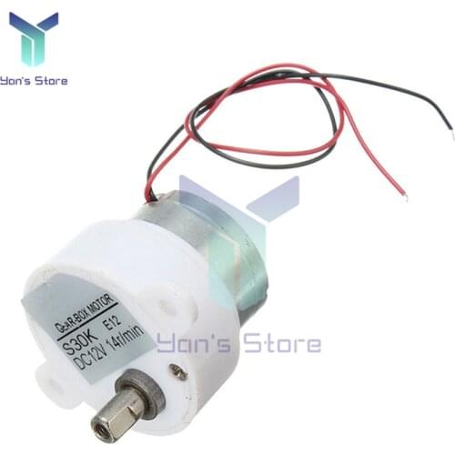 S30K DC 12V 14RPM Speed Reduce Motor 2 Wires High Torque Electric Geared Box Reduction Motor DIY Electronic Tool Small Noise
