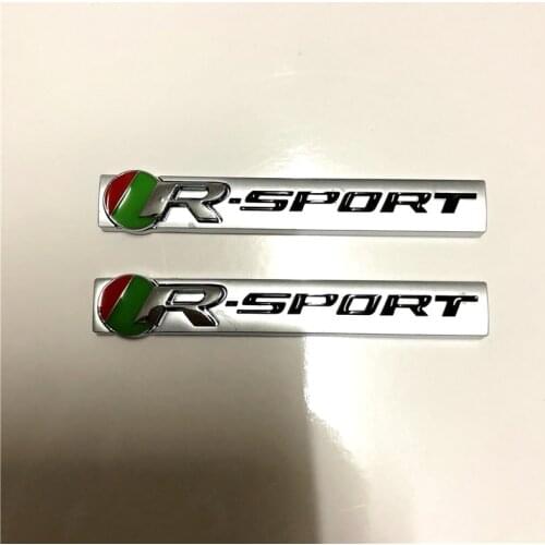 2pcs 3D Metal R SPORT Car Rear Emblem Badge car Sticker For Jaguar XK XF XJ XFR F-Type XJS Car Accessories Car Styling