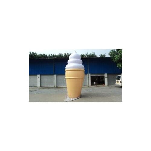 4m Inflatable Lighted Ice Cream Balloon Advertising with blower 250W, 110v 220v, 7 light color can change