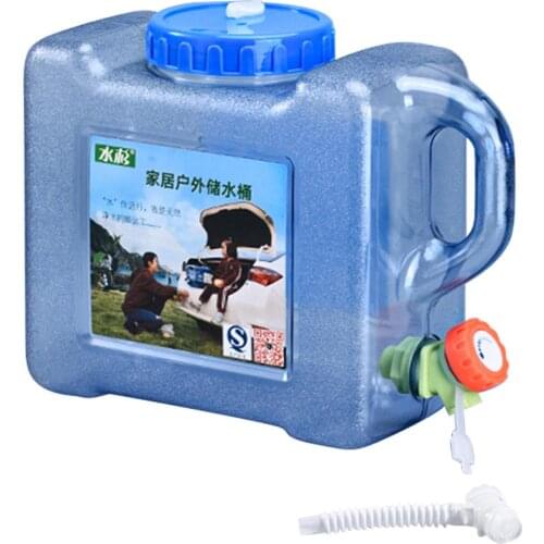 5L/12L Food Grade Car Water Container With Faucet Outdoor Hiking Picnic Camping Water Tank Water Barrel Water Storage Bucket
