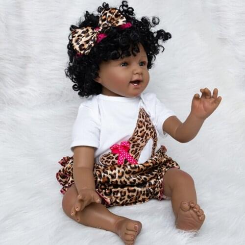 22inch About 56cm With Teeth Reborn Doll Lifelike Real Touch Baby Cloth Body Soft Real Gentle Touch Vinyl Doll For Kid Gifts