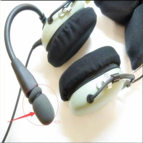 Linhuipad Aviation soft foam mic windscreen microphone covers Sponge windshield fit on David Clark M-7 headset microphone 10 PCS