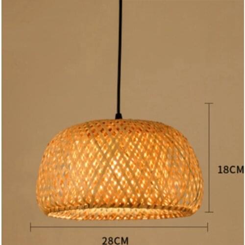 LBER Modern Bamboo Work Hand Knitted Bamboo Weaving Chandelier Restaurant Handmade Bamboo Lantern Chandelier Hotel Home Decorati