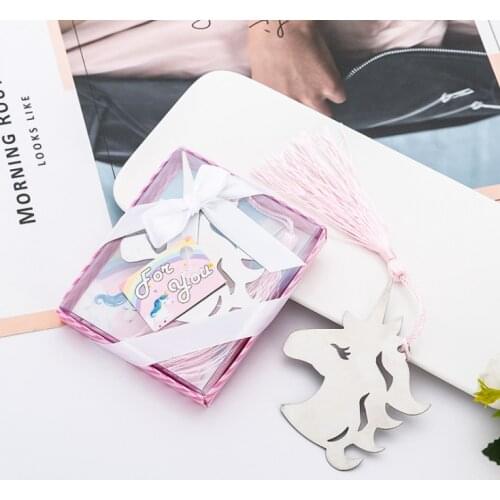 10PCS Exquisite Prince Princess Crown Bookmarks For Kids Baby Shower Souvenirs Wedding Favors Birthday Bridal Graduation Gifts