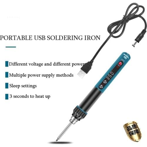 Multipurpose Small precision intelligent constant temperature adjustable electric soldering iron Sleeping portable USB Car power