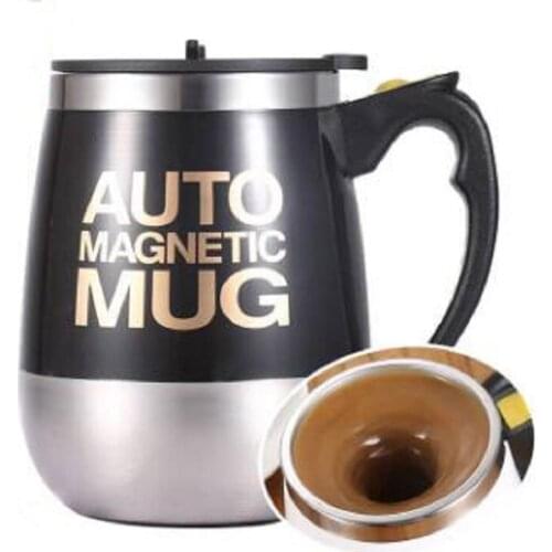 Multi-purpose magnetic electric portable cups Stainless steel lazy automatic coffee mixing cup