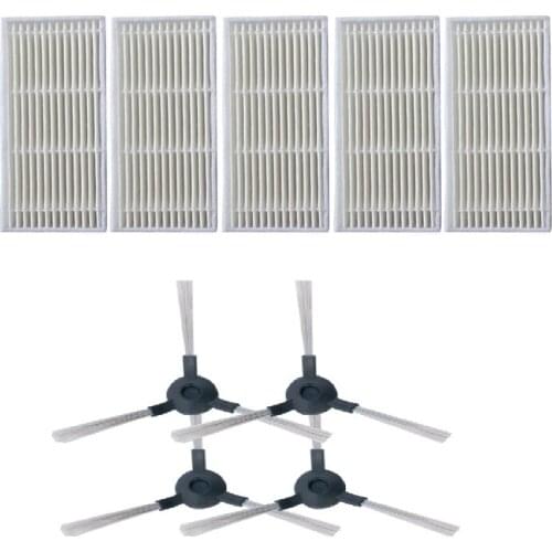 9pcs/lot Side Brush Heap Filter Kit For Midea VCR06 VCR07 MR06 MR02 Vacuum Cleaner Parts Replacement Accessories