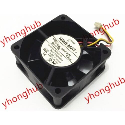 NMB-MAT 2410ML-05W-B79 M02 DC 24V 0.25A 3-wire 60X60X25mm Server Cooling Fan