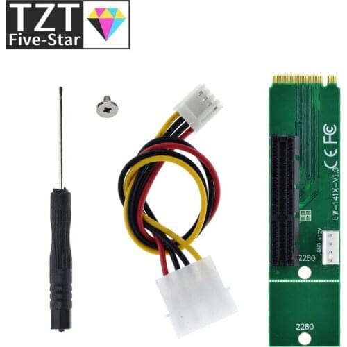 NEW NGFF M2 M.2 to PCI-E 4x 1x Slot Riser Card Adapter Male To Female PCIE Multiplier For BTC Bitcoin Miner Antminer Mining