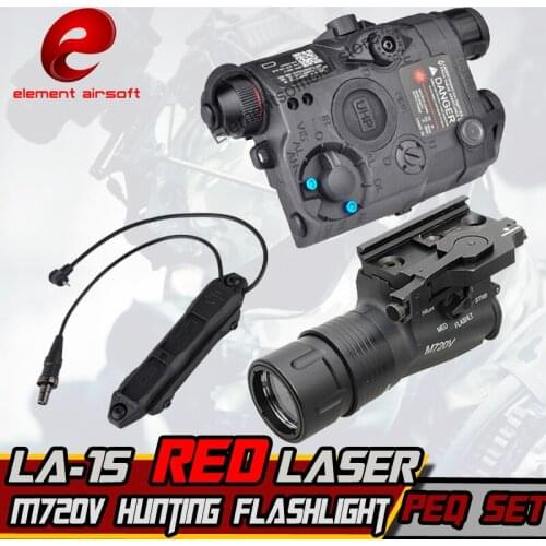 Element M720V Hunting Flashlight LA-5/PEQ-15 LA-SC UHP Red Augmented Pressure Mount Double Control Switch tactical Weapon Lights