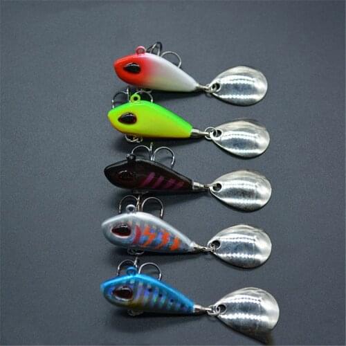 1pcs New Metal VIB with Spoon Fishing Lure 6g 10g 17g 25g Hard Bait Crankbaits Vibration Wobbler Sinking Bait Fishing Tackle