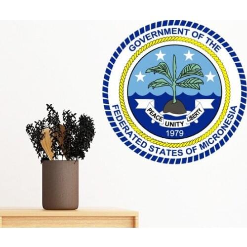 Micronesia National Emblem Removable Wall Sticker Art Decals Mural DIY Wallpaper for Room Decal